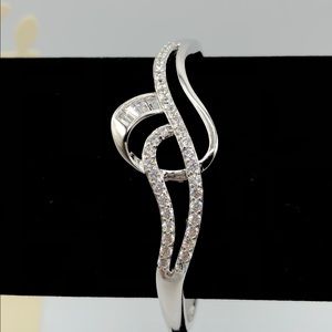 Bangle bracelet rhodium plated jewelry